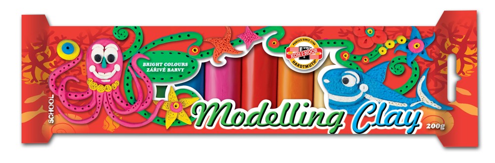 Modelovací hmota Koh-i-noor 10 barev ve fólii - 200 g