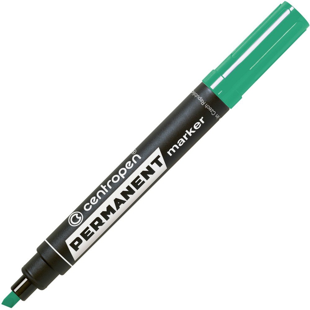 Centropen popisovač 8576 permanent zelený zkosený