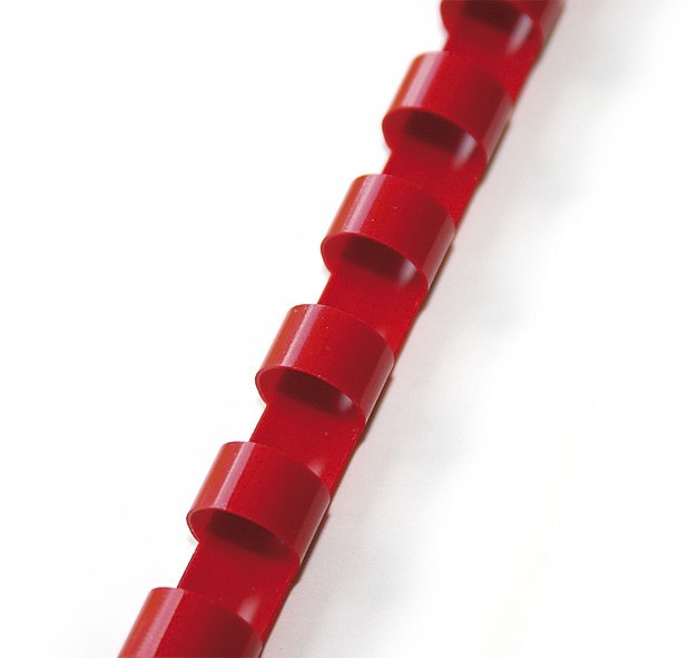 Hřbet pro kroužkovou vazbu 6 mm červený / 100 ks