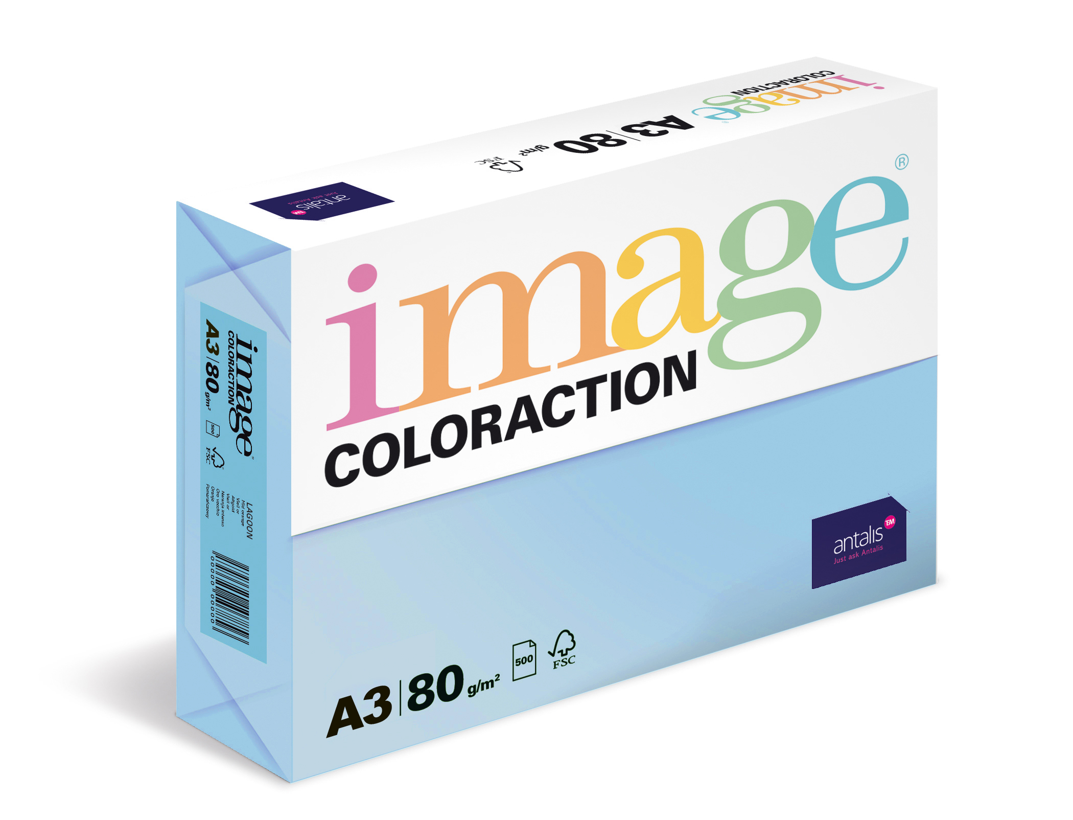 Papír kopírovací Coloraction A3 80g/ 500 listů modrá ledová