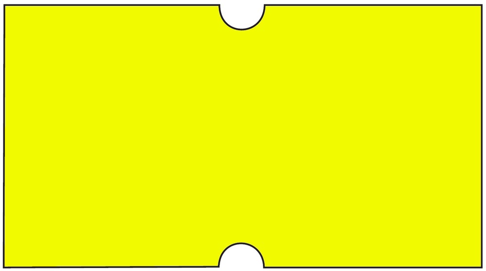 Etikety cenové 22 x 12 reflexní žluté COLA-PLY