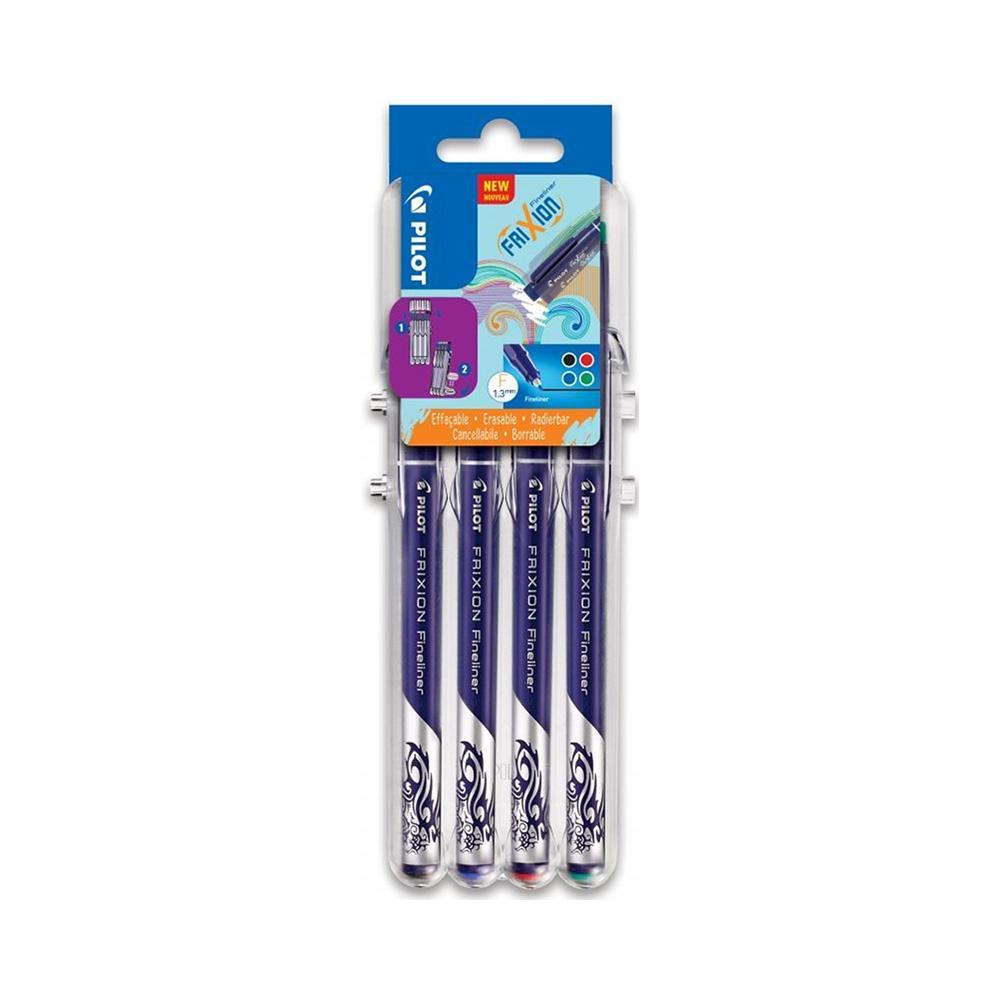 Popisovač Pilot 4104 Frixion Fineliner - sada 4 barvy/basic