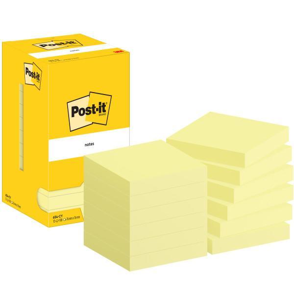 Blok samolepicí Post-it CANARY 76 x 76mm /12ks žlutý