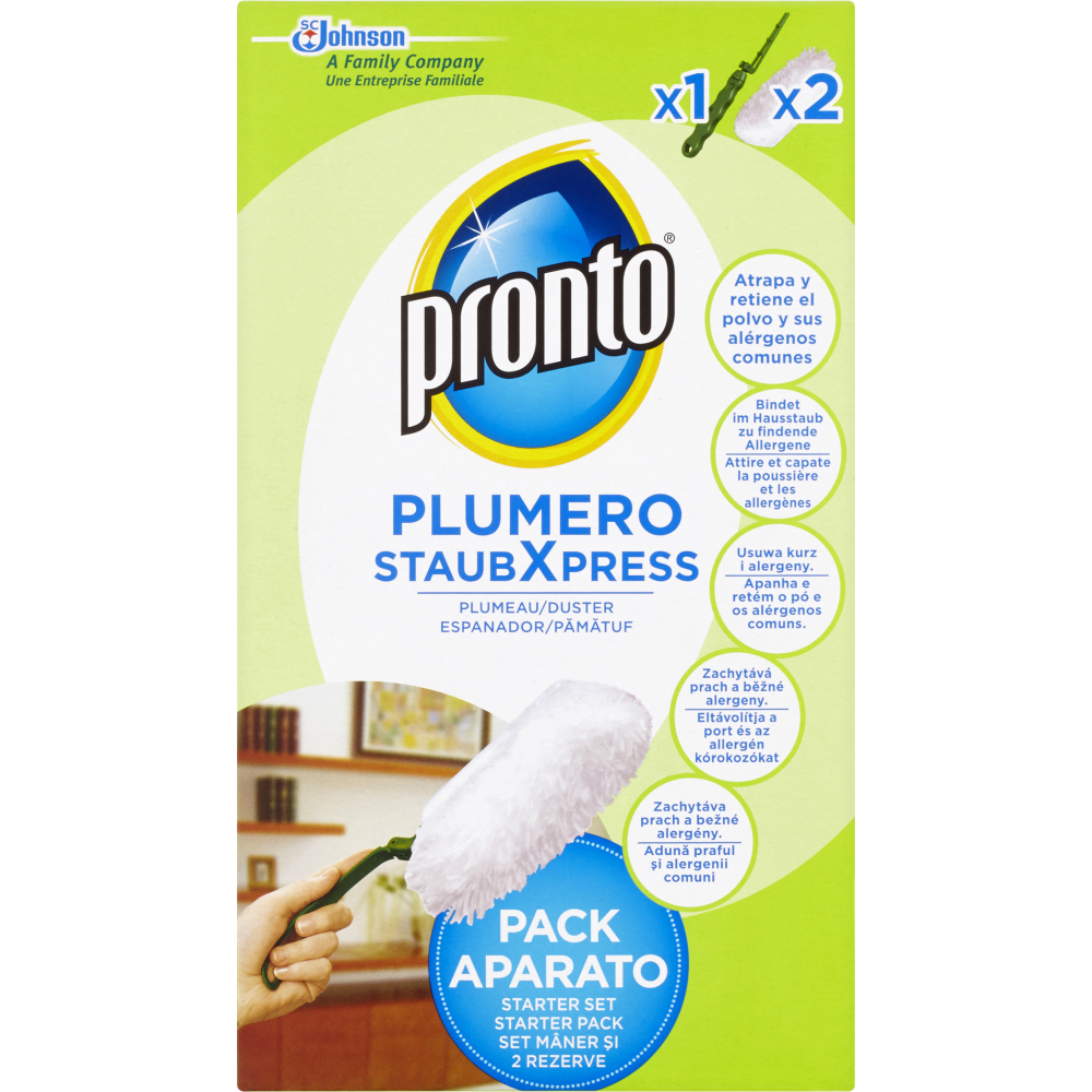 Pronto Duster prachovka s rukojetí (1x rukojeť + 2x prachovka)