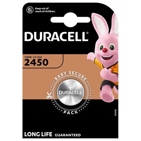 Baterie lithiová Duracell CR2450 / 1 ks