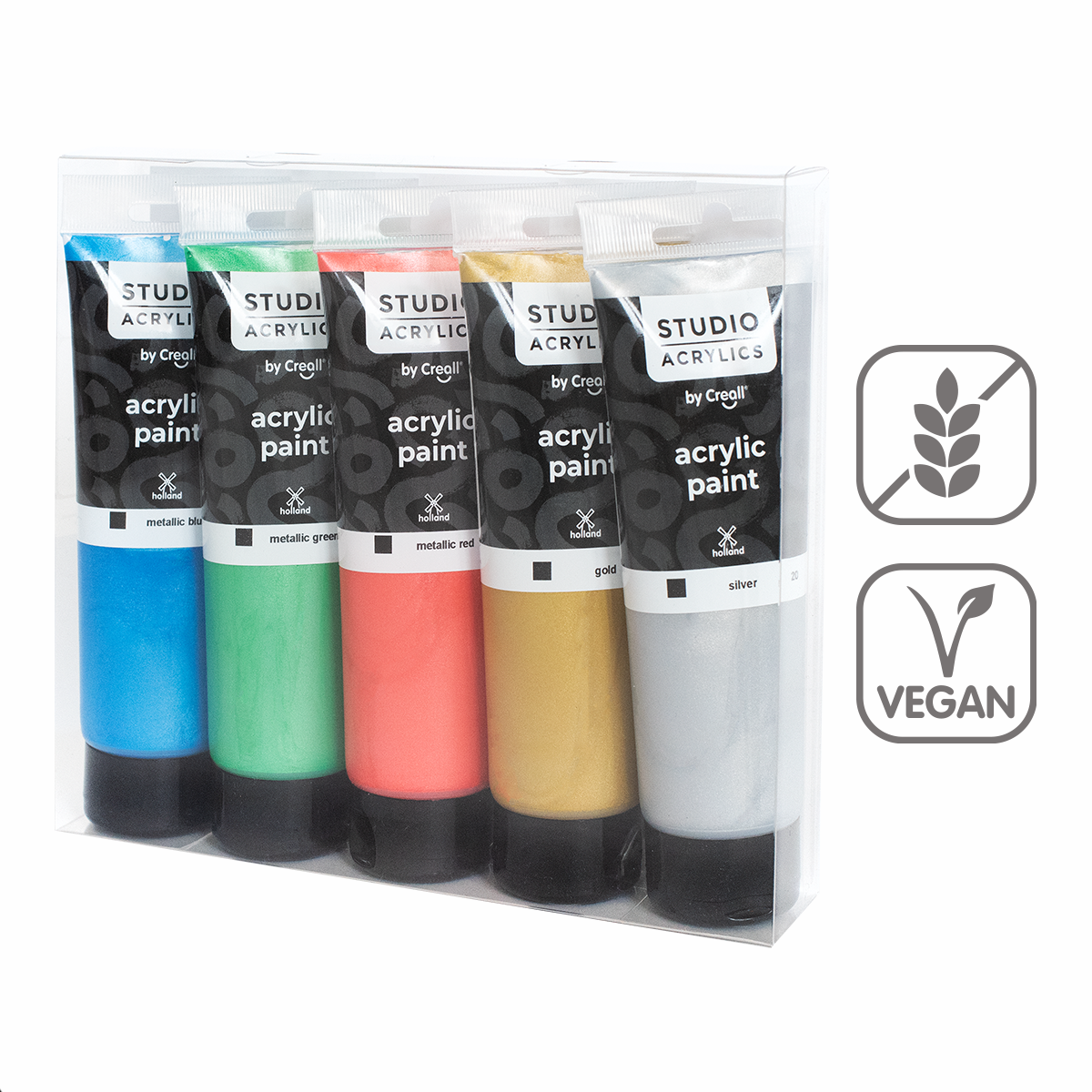 Creall sada metalických akrylových barev 5 × 120 ml