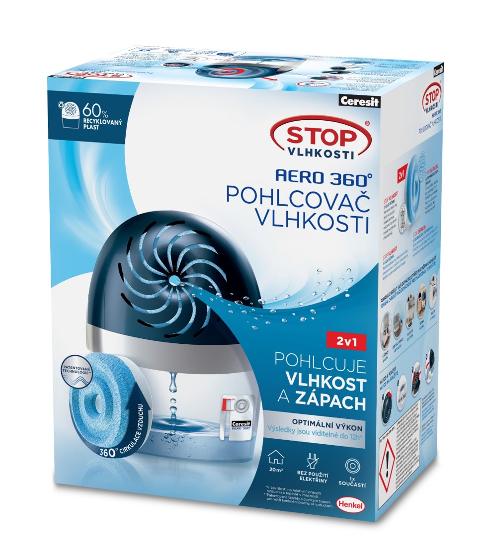 Pohlcovač vlhkosti Ceresit 2v1 přístroj 450 g