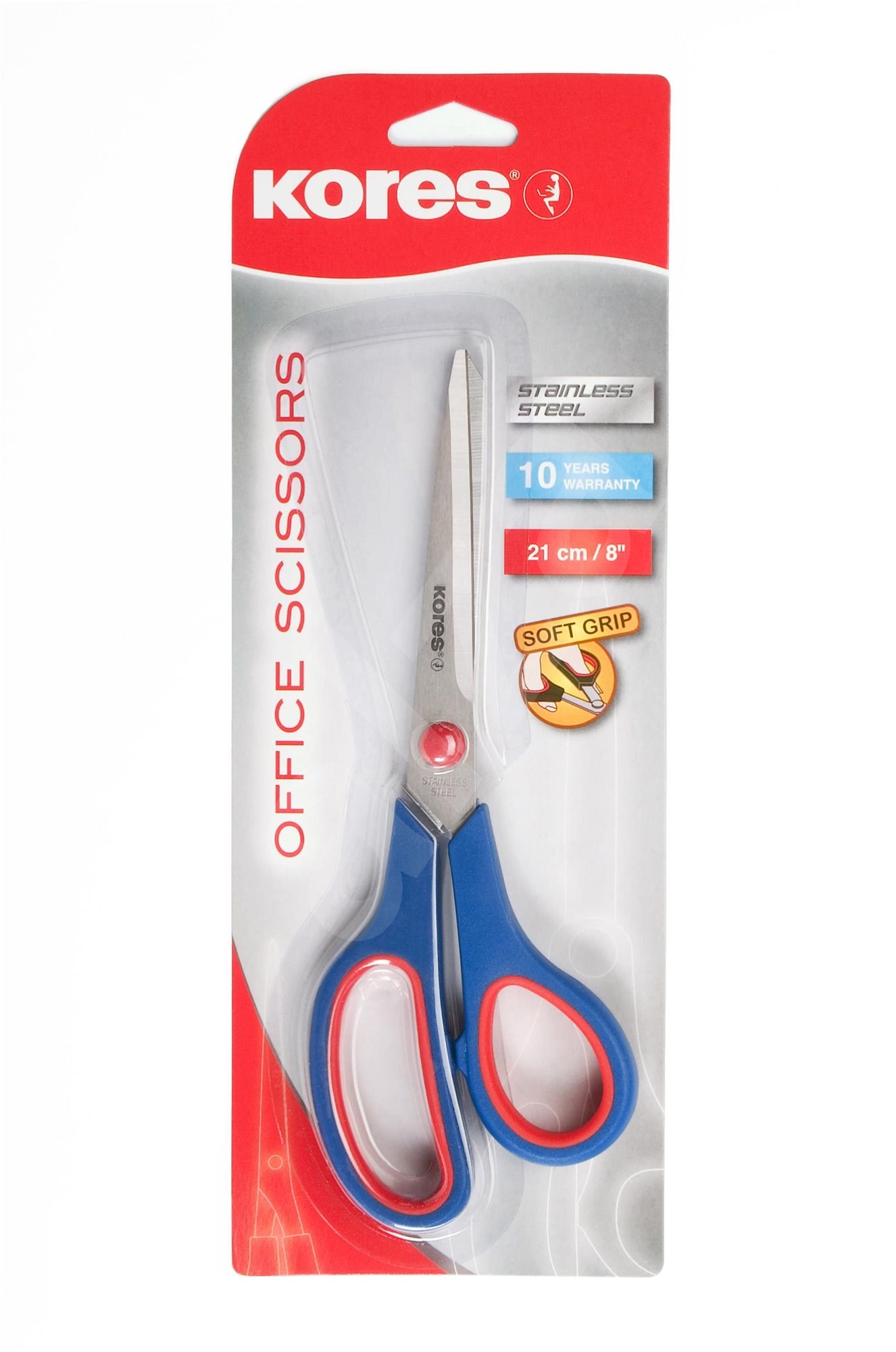 Nůžky univerzální Kores soft 210 mm, 8" - blister
