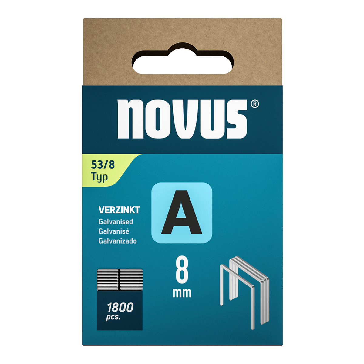 Drátky do sponkovačky Novus, typ A 53/8mm