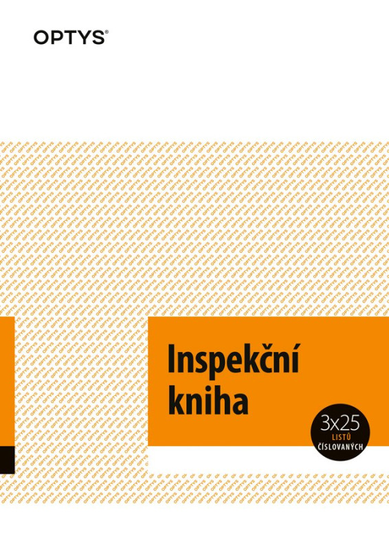 Inspekční kniha A4, 3 x 25 llistů Optys OP1257