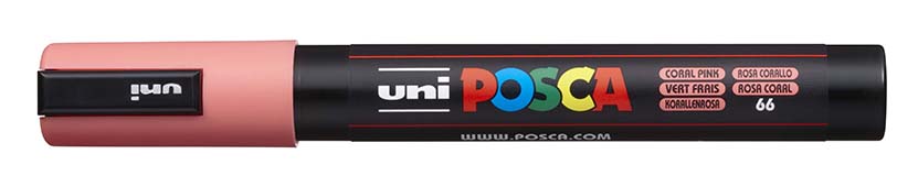 Popisovač akrylový POSCA PC-5M korálově růžový 1,8 - 2,5mm