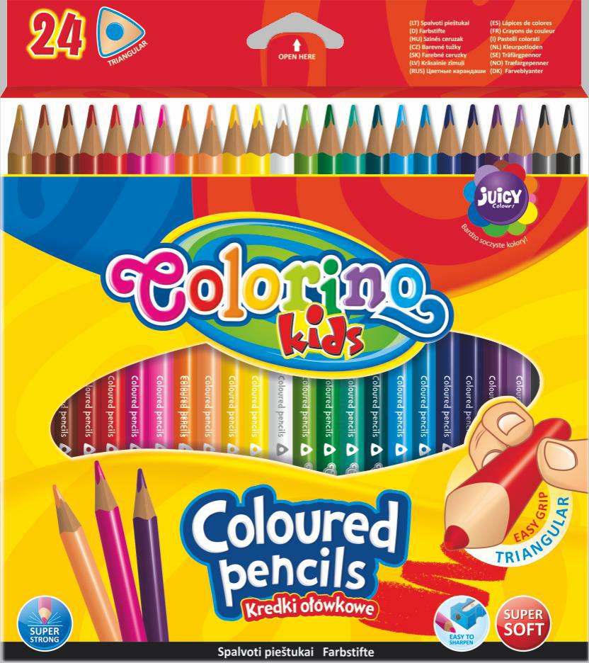 Pastelky trojhranné 24 barev Colorino