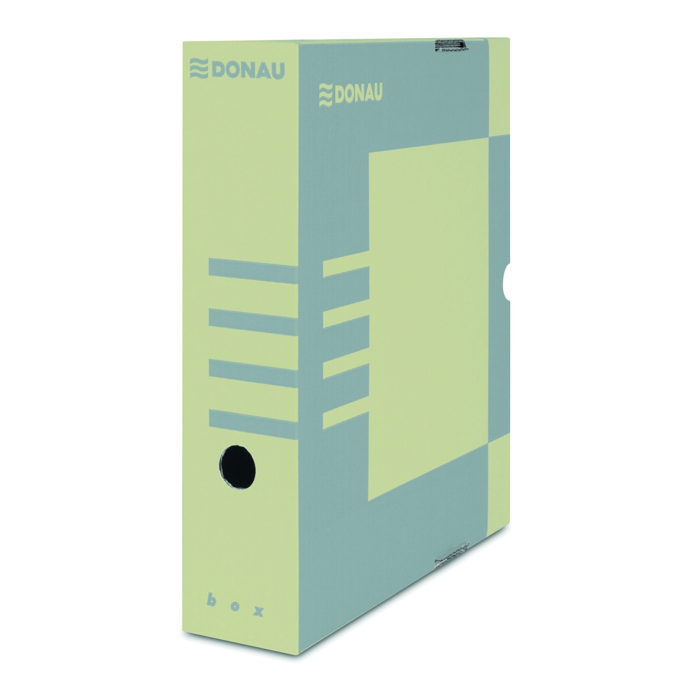 Archivační box s potiskem DONAU A4/ 110 - 120mm hnědý