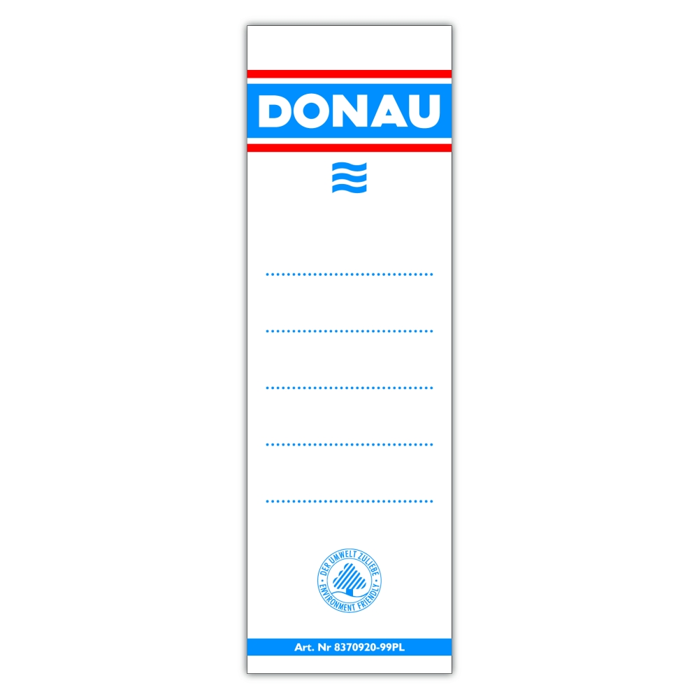 DONAU hřbetní štítky, 54 x 153 mm, samolepicí/20ks