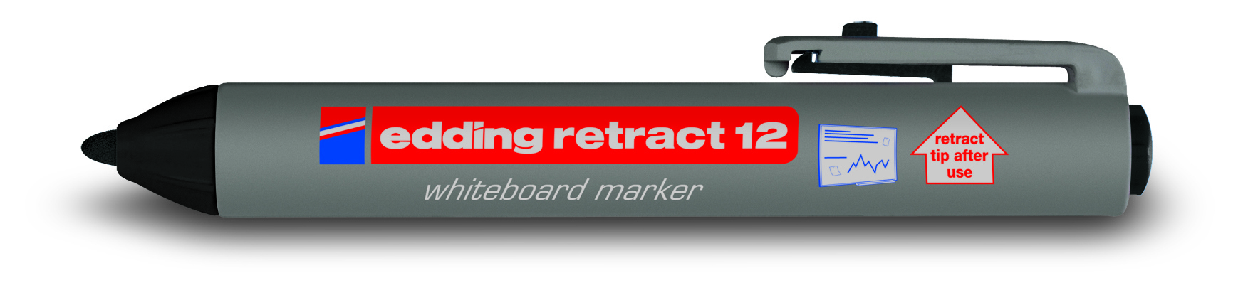 Edding 12 retract tabulový černý