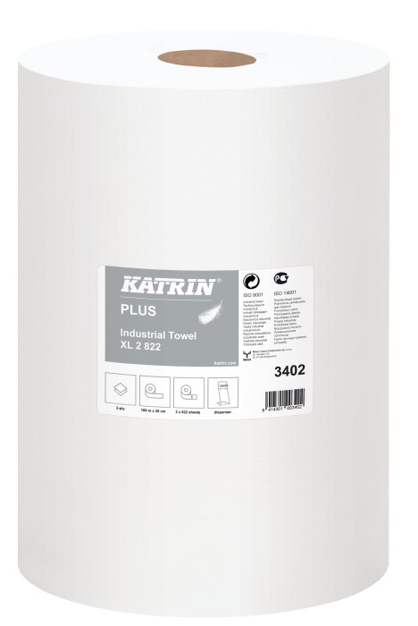 Katrin Plus průmyslová utěrka celulózová bílá XL 3402 / 3ks