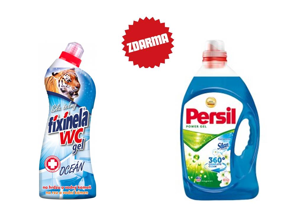 Fixinela WC čistič 750 ml síla šelmy mix vůní + DÁREK Persil prací gel 20 PD