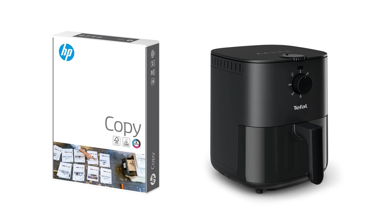 Papír kopírovací HP Copy A4 80g 500 listů + Tefal horkovzdušná fritéza EY130815